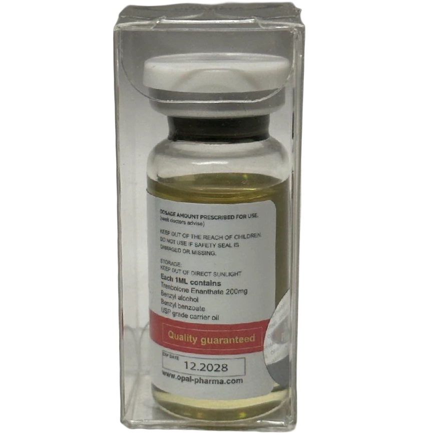 Buy Trenbolone Enanthate 200mg/ml from Opal Pharma online – back view – discreet delivery across UK and EU