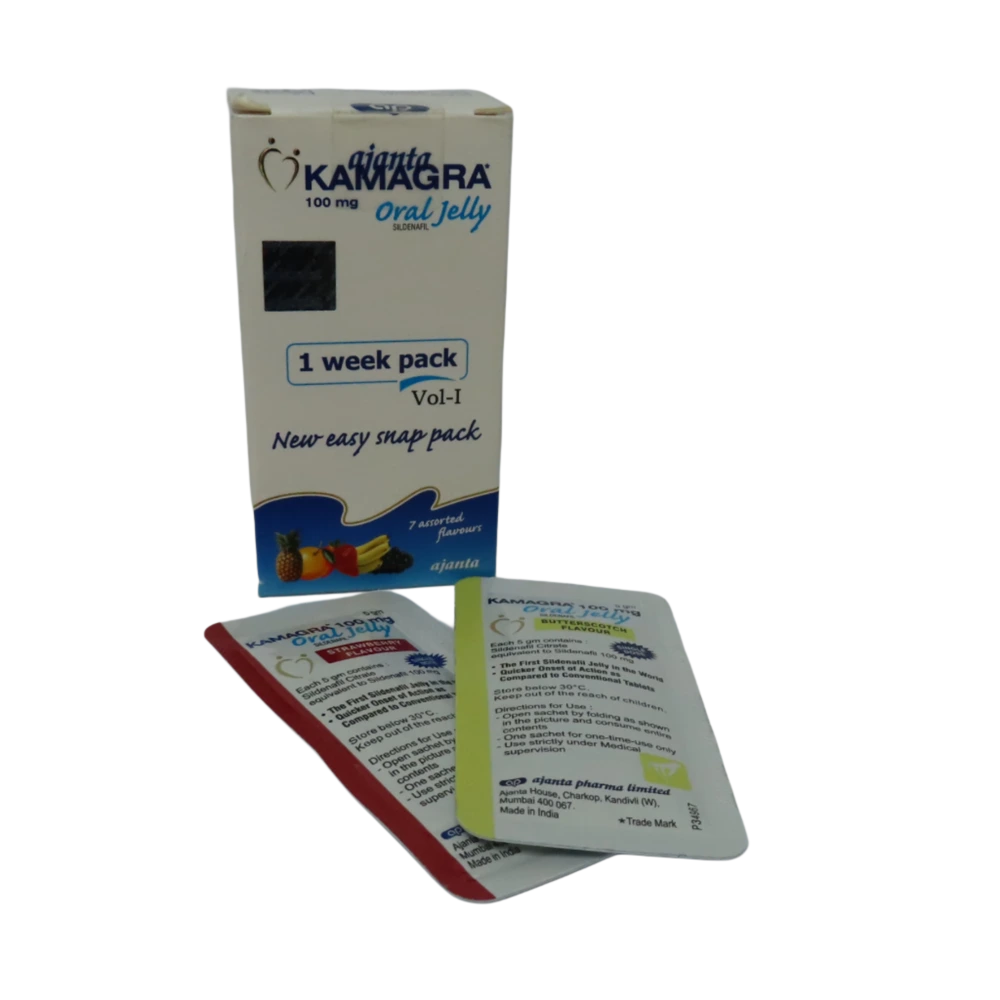Kamagra 100 mg jelly 7 packs – generic packaging