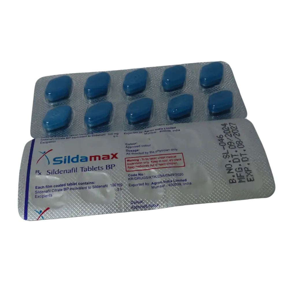 Viagra Sildamax 100 mg tablets – generic packaging