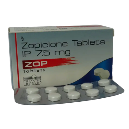 Zopiclone 7.5 mg HAB white tablets – generic packaging